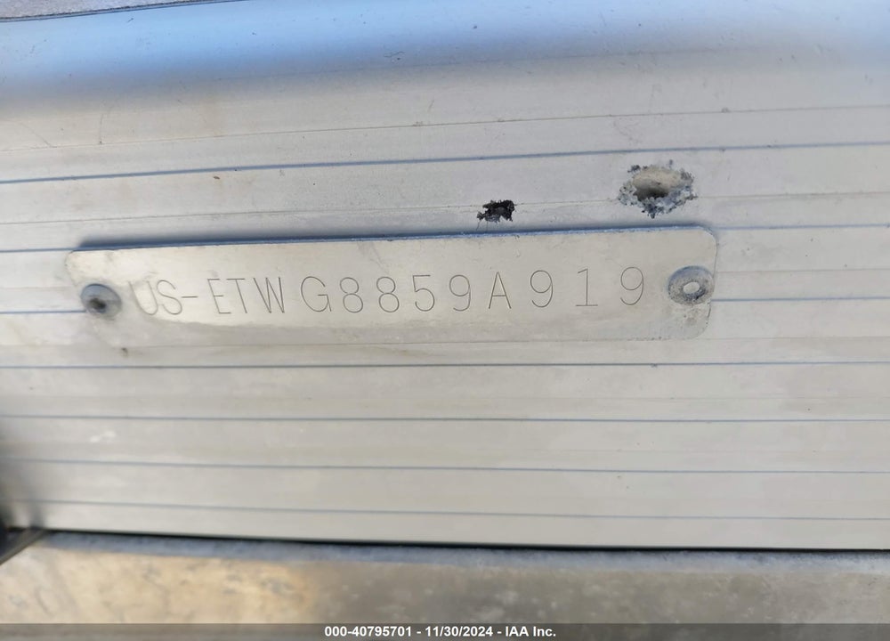 2019 BENNINGTON BOAT VIN: ETWG8859A919