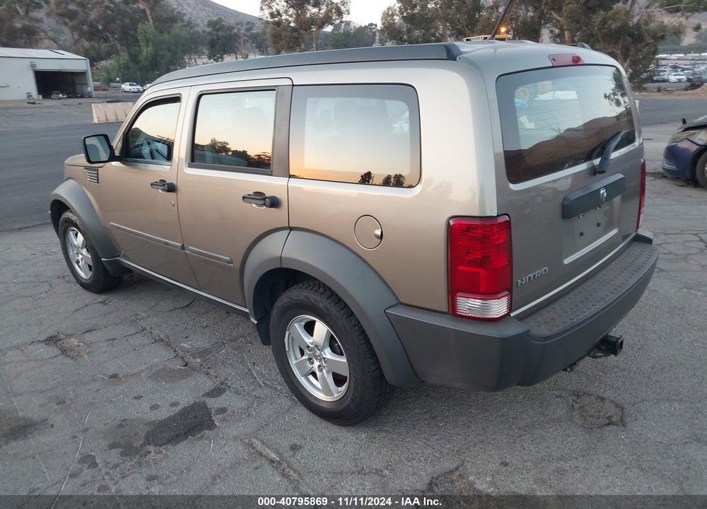 2007 DODGE NITRO SXT VIN: 1D8GT28K97W596533