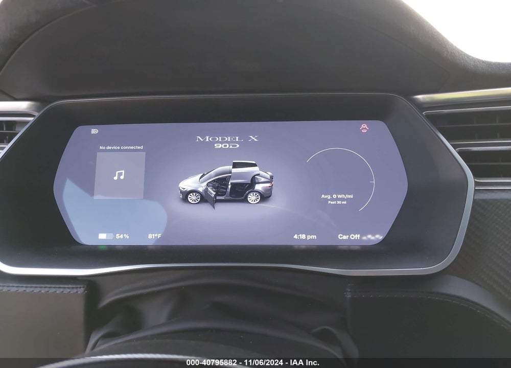 2016 TESLA MODEL X 60D/70D/75D/90D/P100D VIN: 5YJXCBE21GF005845