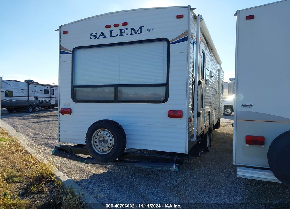 2012 FOREST RIVER SALEM TRAVEL TRAILER VIN: 4X4TSMC26CA304244