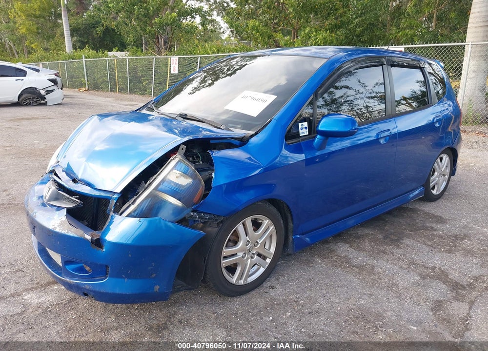 2007 HONDA FIT SPORT VIN: JHMGD37607S054149
