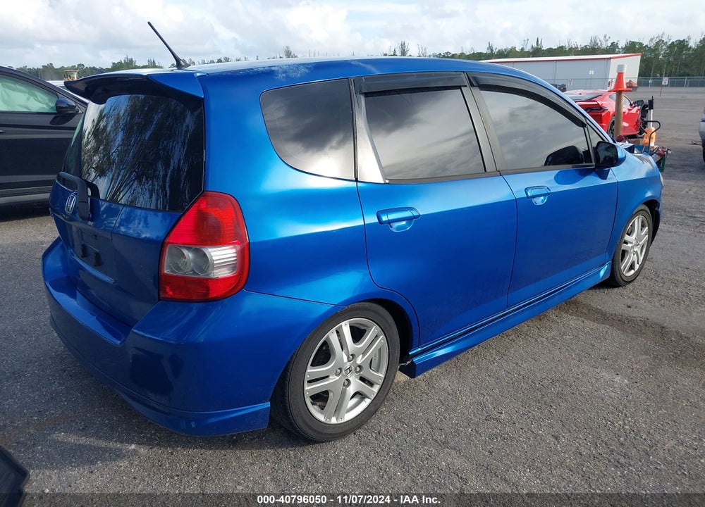 2007 HONDA FIT SPORT VIN: JHMGD37607S054149