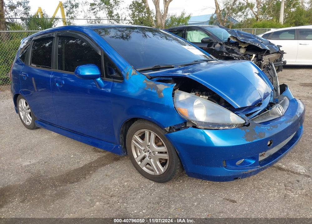 2007 HONDA FIT SPORT VIN: JHMGD37607S054149