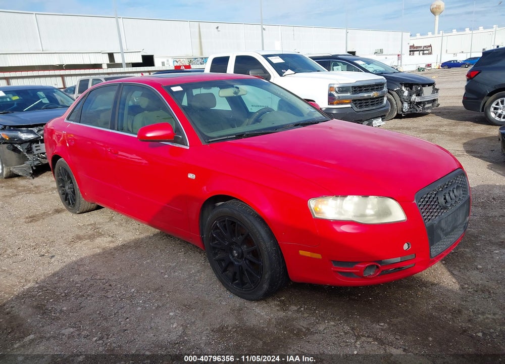 2007 AUDI A4 2.0T VIN: WAUAF78E27A200696