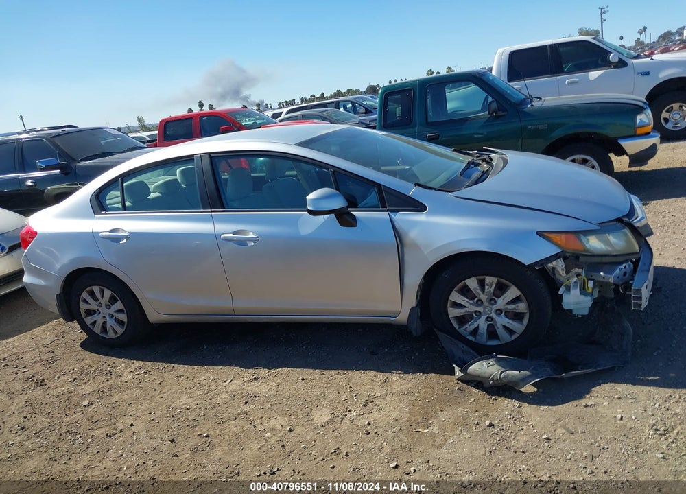 2012 HONDA CIVIC LX VIN: 19XFB2F59CE350399