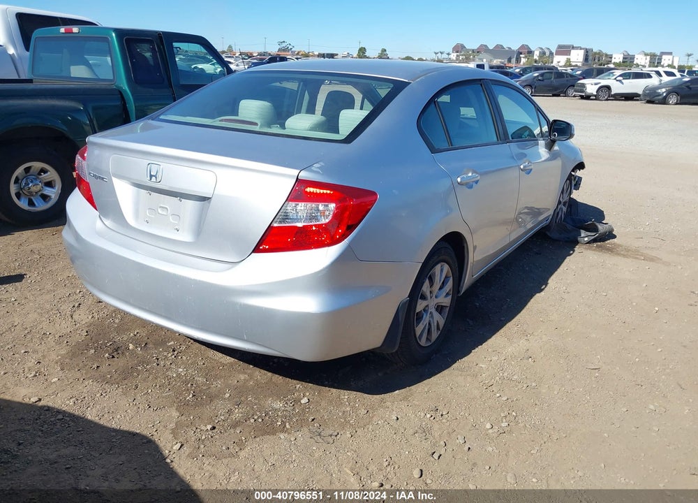 2012 HONDA CIVIC LX VIN: 19XFB2F59CE350399