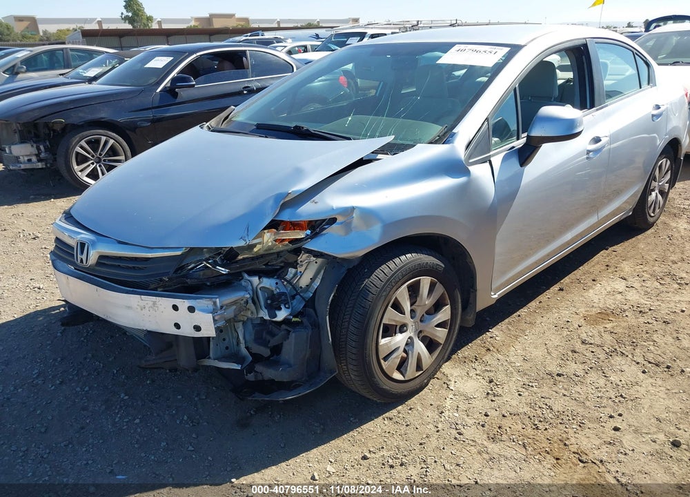 2012 HONDA CIVIC LX VIN: 19XFB2F59CE350399