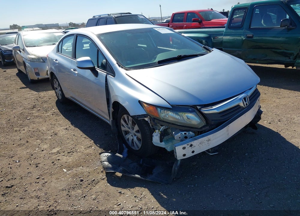 2012 HONDA CIVIC LX VIN: 19XFB2F59CE350399