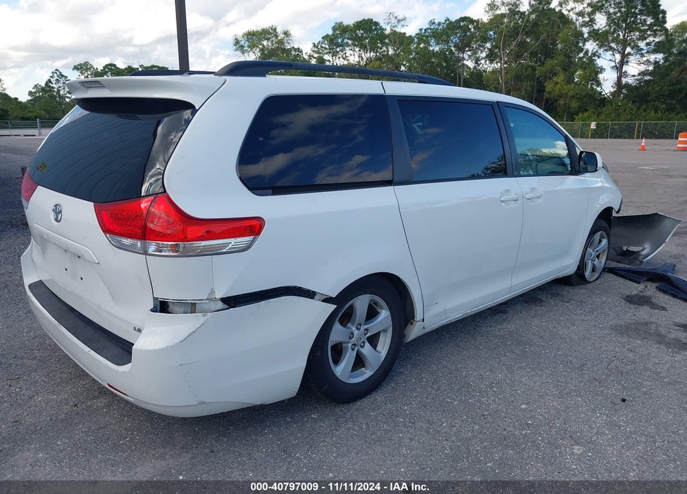 2011 TOYOTA SIENNA LE V6 VIN: 5TDKK3DC9BS127399
