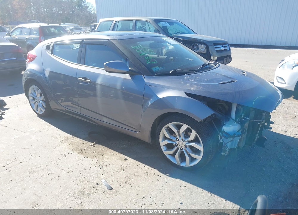 2013 HYUNDAI VELOSTER BASE W/BLACK VIN: KMHTC6AD1DU134311