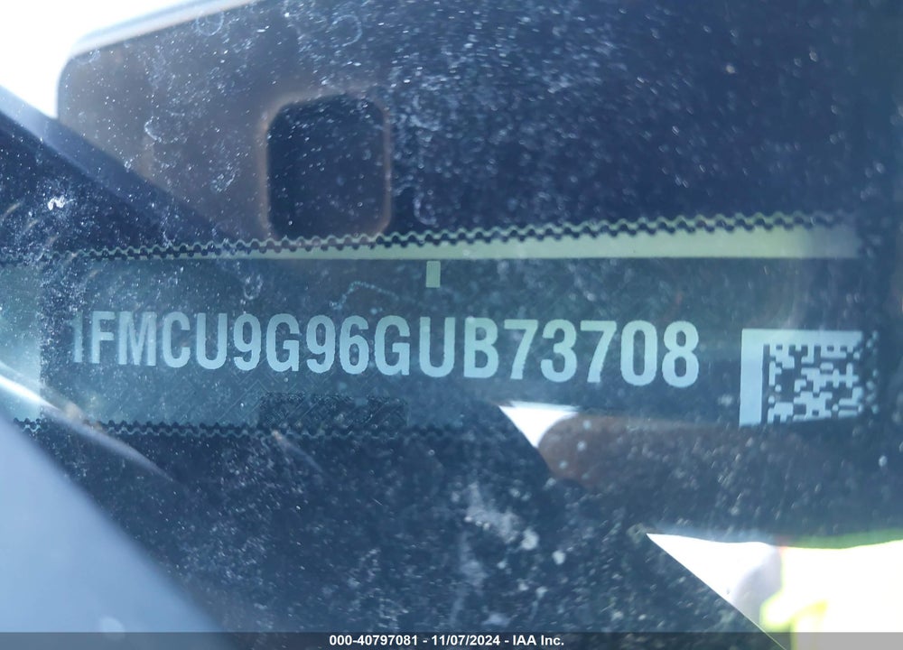 2016 FORD ESCAPE SE VIN: 1FMCU9G96GUB73708