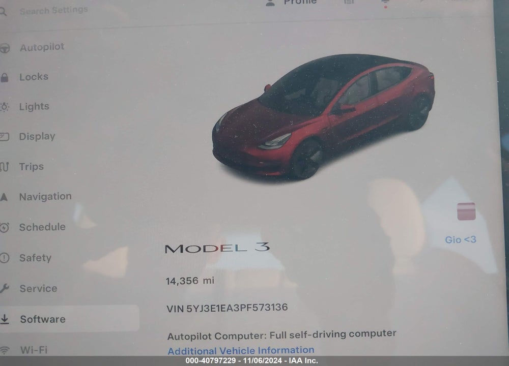 2023 TESLA MODEL 3 REAR-WHEEL DRIVE VIN: 5YJ3E1EA3PF573136