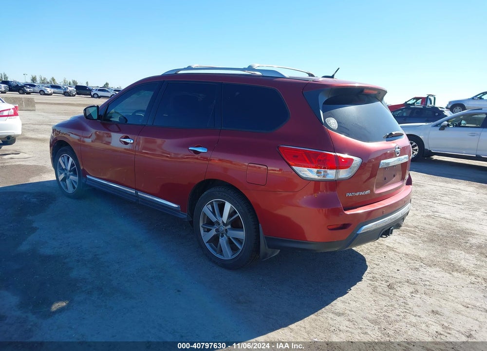 2013 NISSAN PATHFINDER PLATINUM VIN: 5N1AR2MN7DC647779