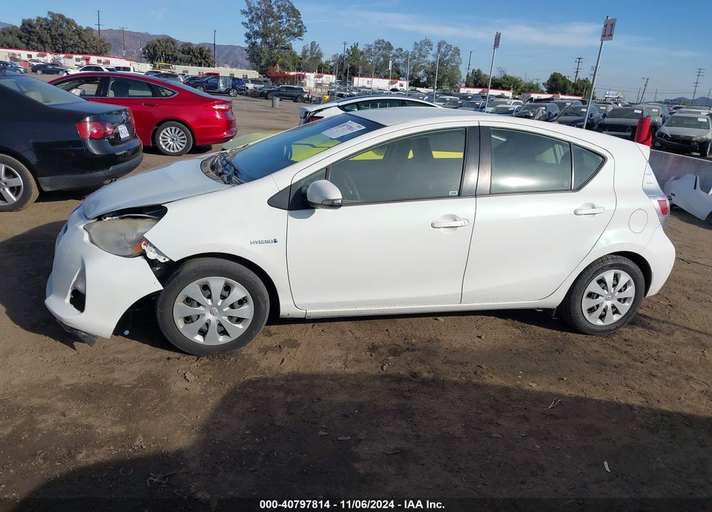 2012 TOYOTA PRIUS C ONE VIN: JTDKDTB37C1502525