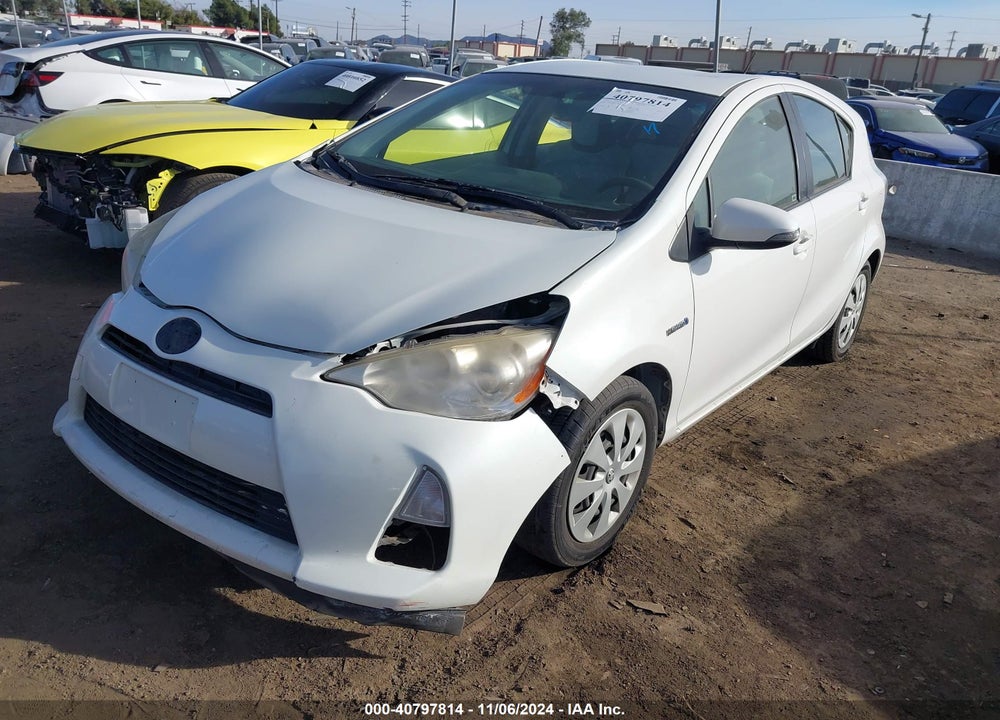 2012 TOYOTA PRIUS C ONE VIN: JTDKDTB37C1502525