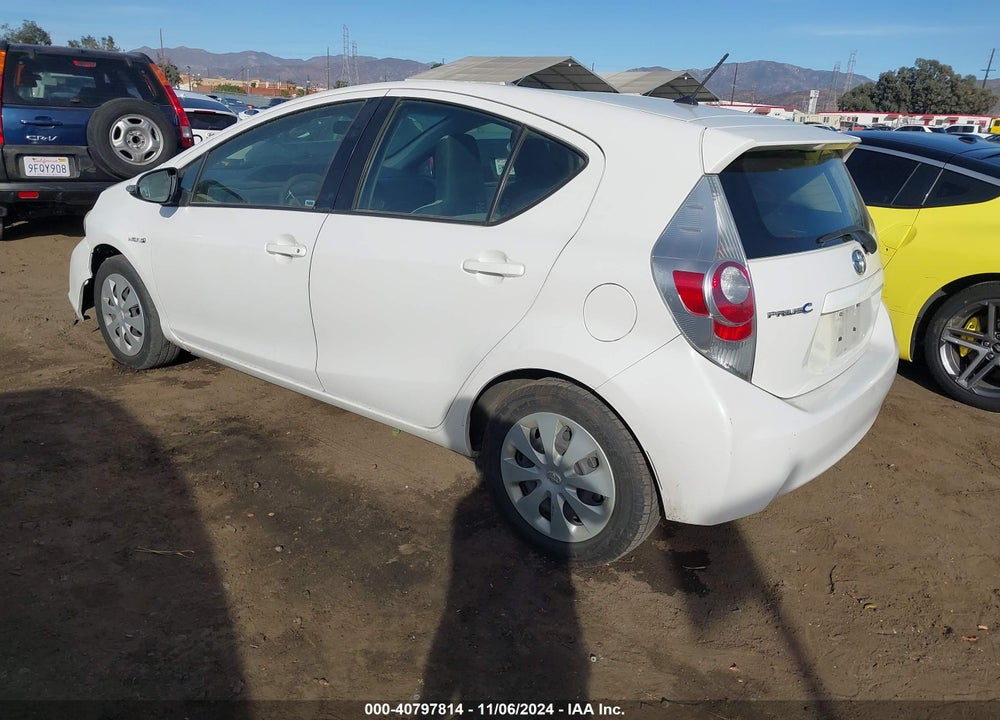 2012 TOYOTA PRIUS C ONE VIN: JTDKDTB37C1502525