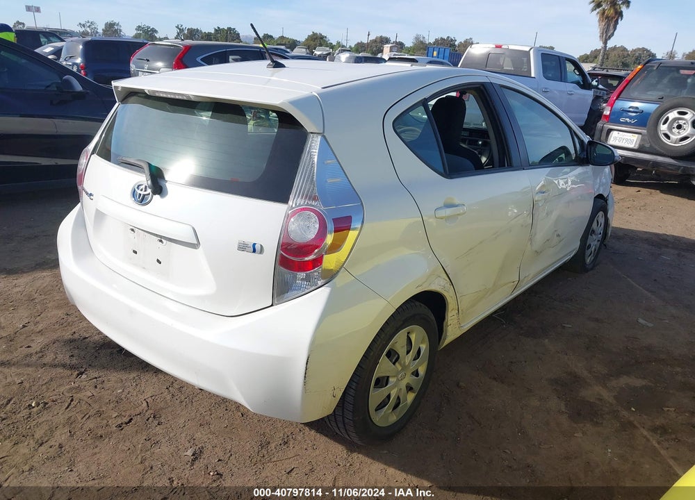 2012 TOYOTA PRIUS C ONE VIN: JTDKDTB37C1502525