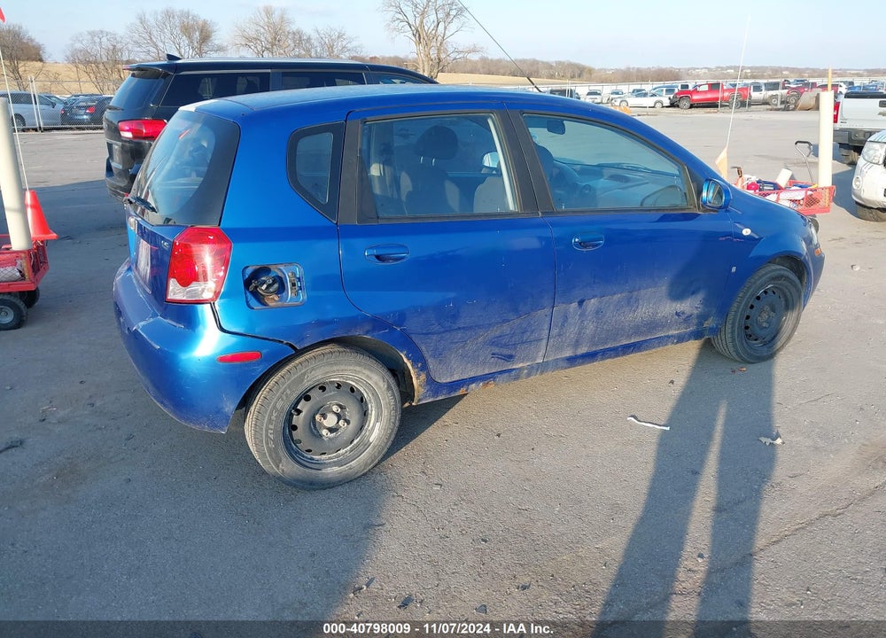 2008 CHEVROLET AVEO 5 LS VIN: KL1TD66698B010579