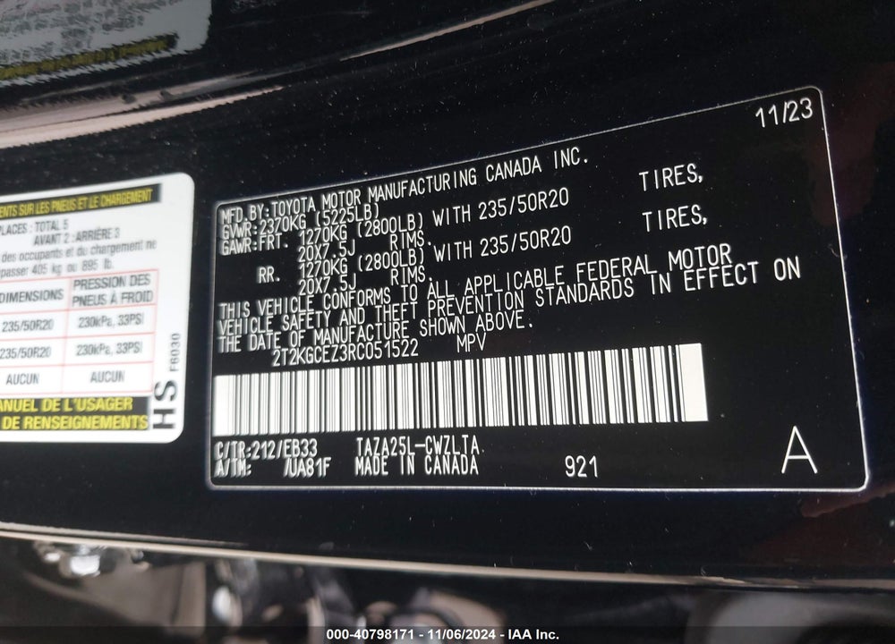 2024 LEXUS NX 350 F SPORT HANDLING VIN: 2T2KGCEZ3RC051522