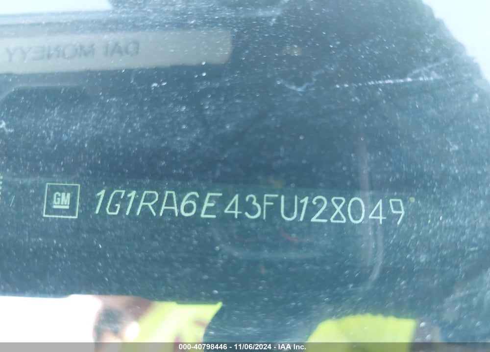 2015 CHEVROLET VOLT VIN: 1G1RA6E43FU128049