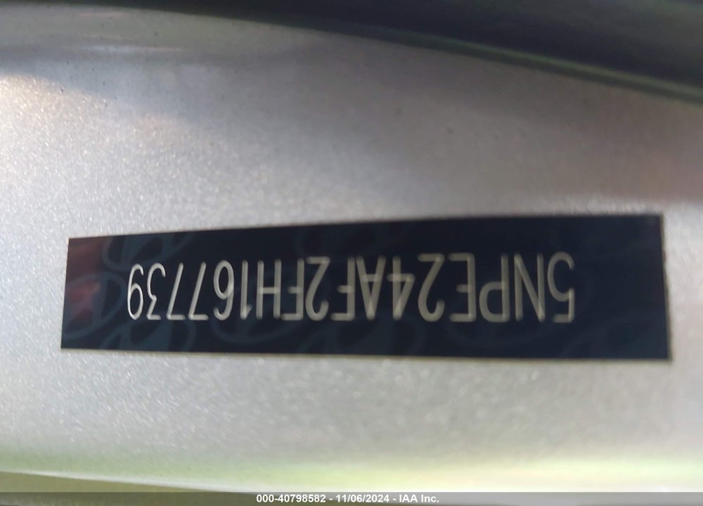 2015 HYUNDAI SONATA SE VIN: 5NPE24AF2FH167739