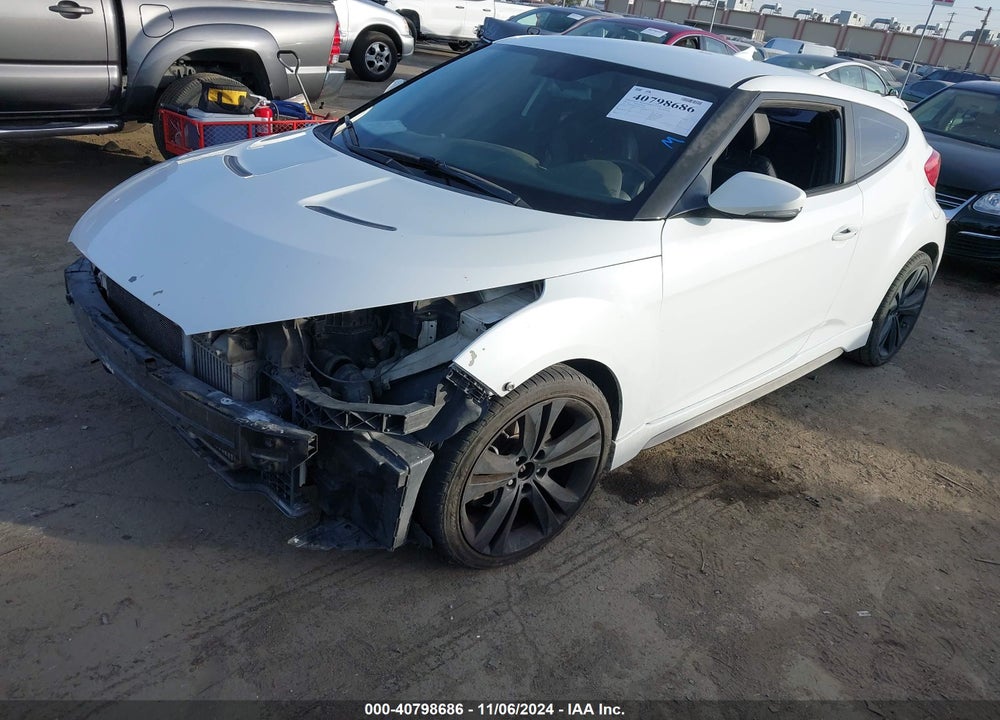 2013 HYUNDAI VELOSTER TURBO W/BLACK VIN: KMHTC6AEXDU140942