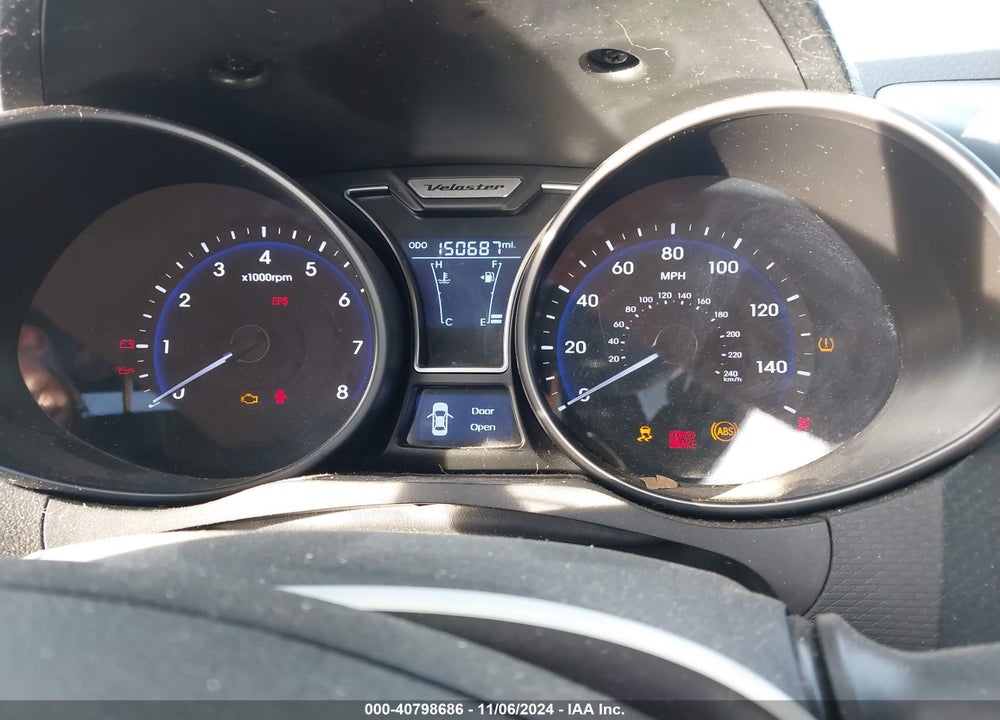 2013 HYUNDAI VELOSTER TURBO W/BLACK VIN: KMHTC6AEXDU140942