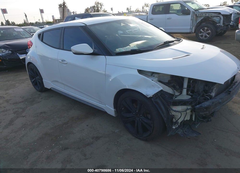 2013 HYUNDAI VELOSTER TURBO W/BLACK VIN: KMHTC6AEXDU140942
