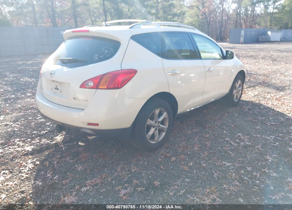 2009 NISSAN MURANO SL VIN: JN8AZ18W29W209084
