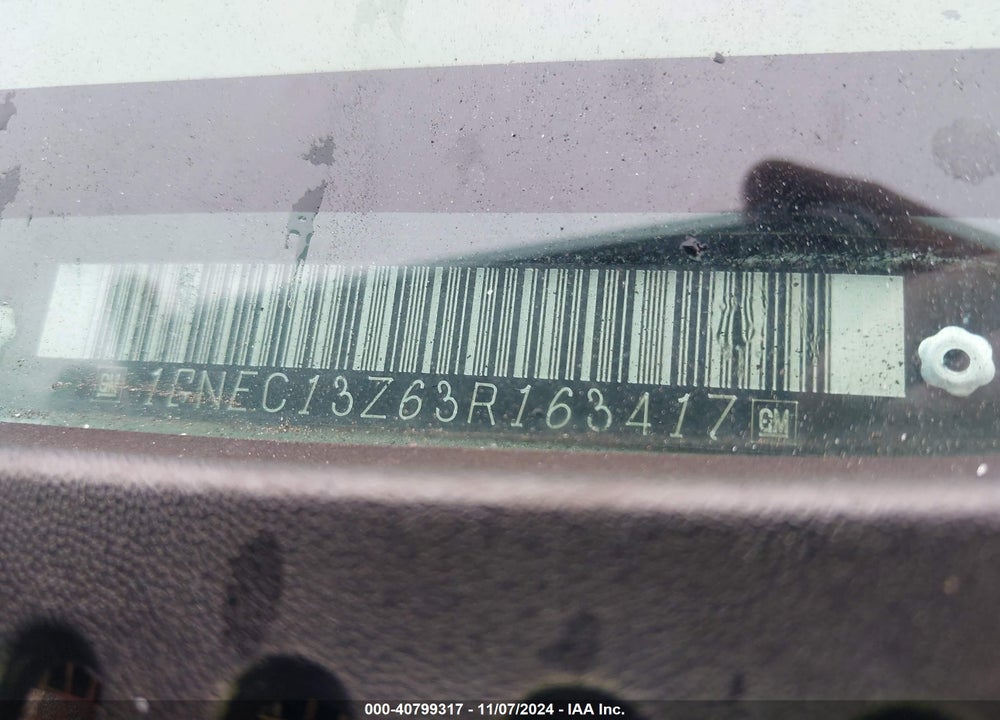 2003 CHEVROLET TAHOE LS VIN: 1GNEC13Z63R163417