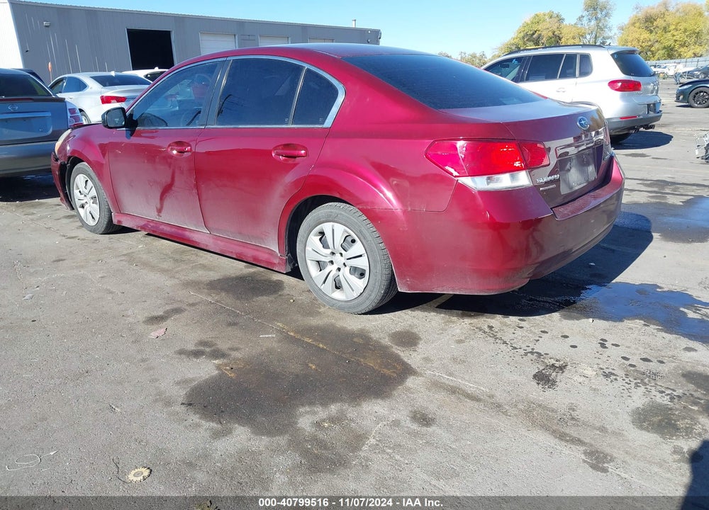 2012 SUBARU LEGACY 2.5I VIN: 4S3BMCA68C3029377
