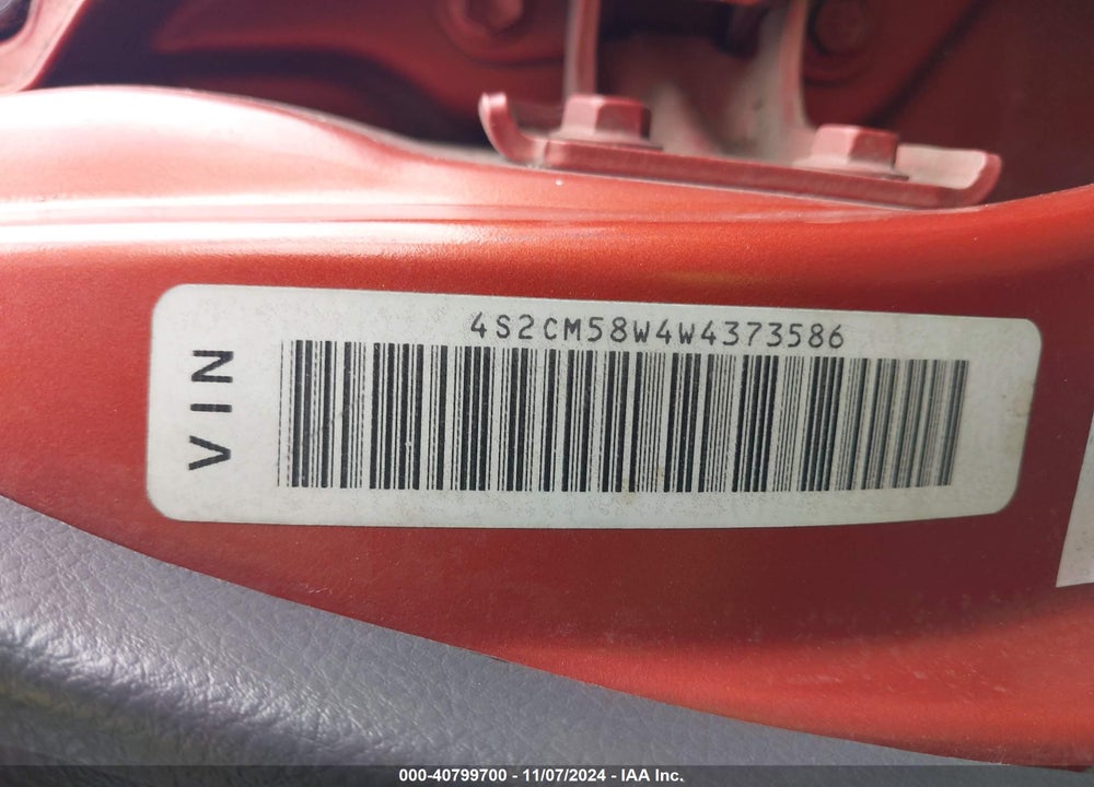 1998 ISUZU RODEO LS/S VIN: 4S2CM58W4W4373586