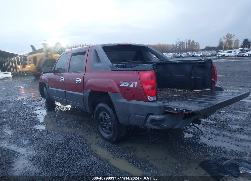 2004 CHEVROLET AVALANCHE 1500 VIN: 3GNEK12T84G233386