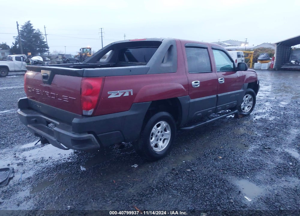2004 CHEVROLET AVALANCHE 1500 VIN: 3GNEK12T84G233386