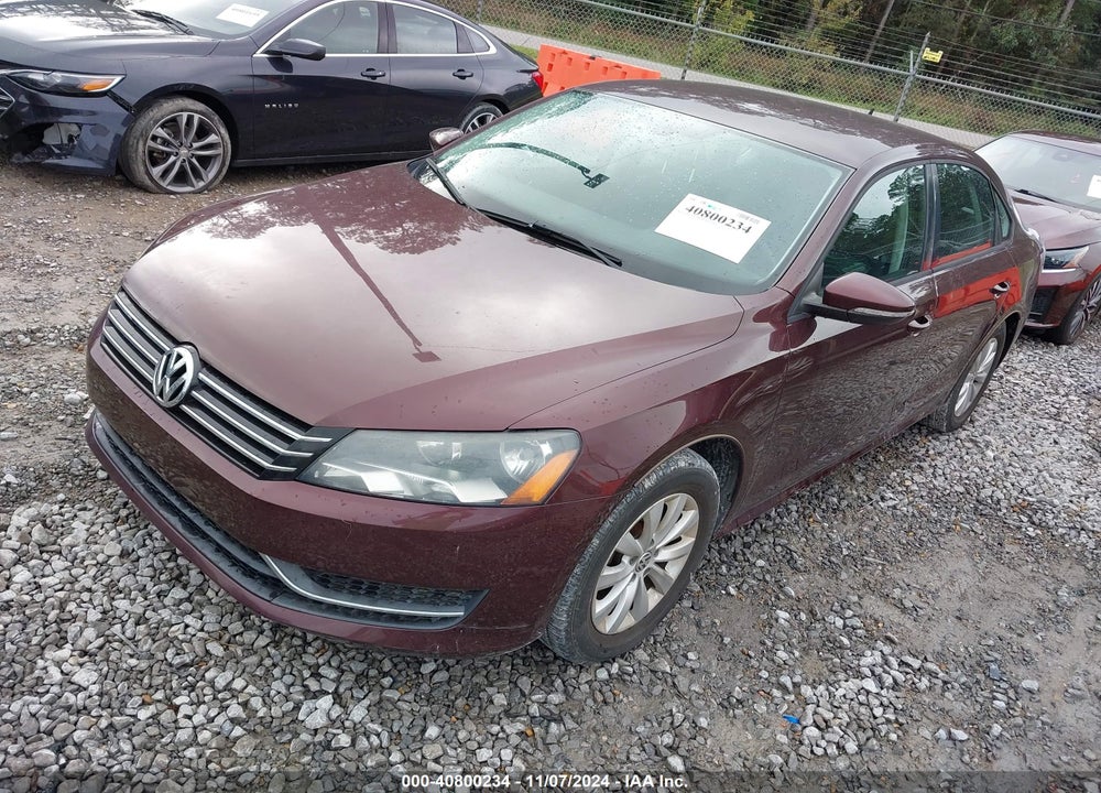 2012 VOLKSWAGEN PASSAT 2.5L S VIN: 1VWAH7A31CC090533