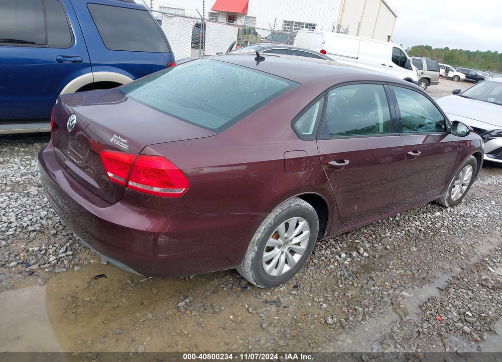 2012 VOLKSWAGEN PASSAT 2.5L S VIN: 1VWAH7A31CC090533