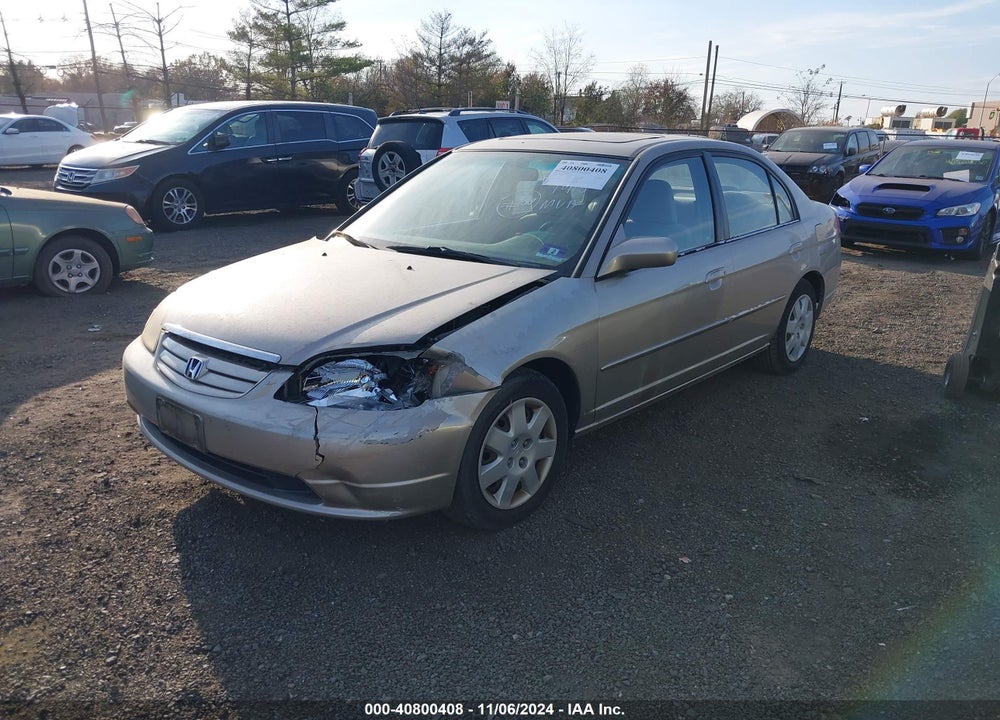 2001 HONDA CIVIC EX VIN: 2HGES26741H519079