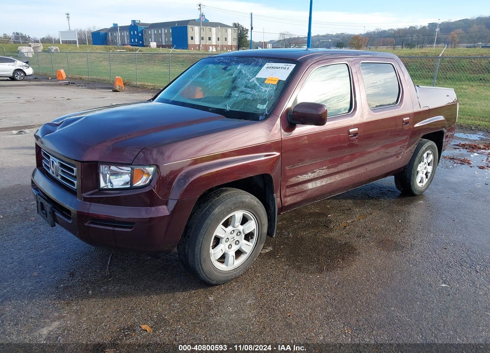 2007 HONDA RIDGELINE RTL VIN: 2HJYK16597H543869
