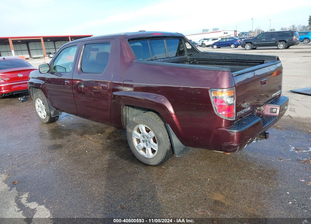 2007 HONDA RIDGELINE RTL VIN: 2HJYK16597H543869