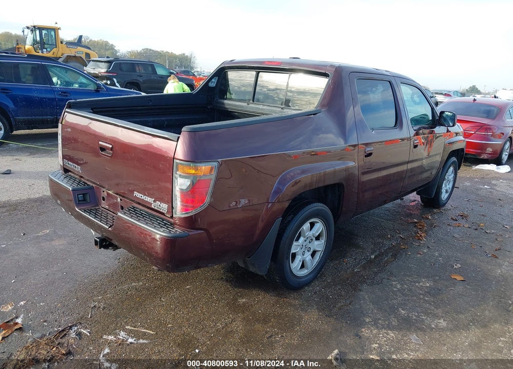 2007 HONDA RIDGELINE RTL VIN: 2HJYK16597H543869