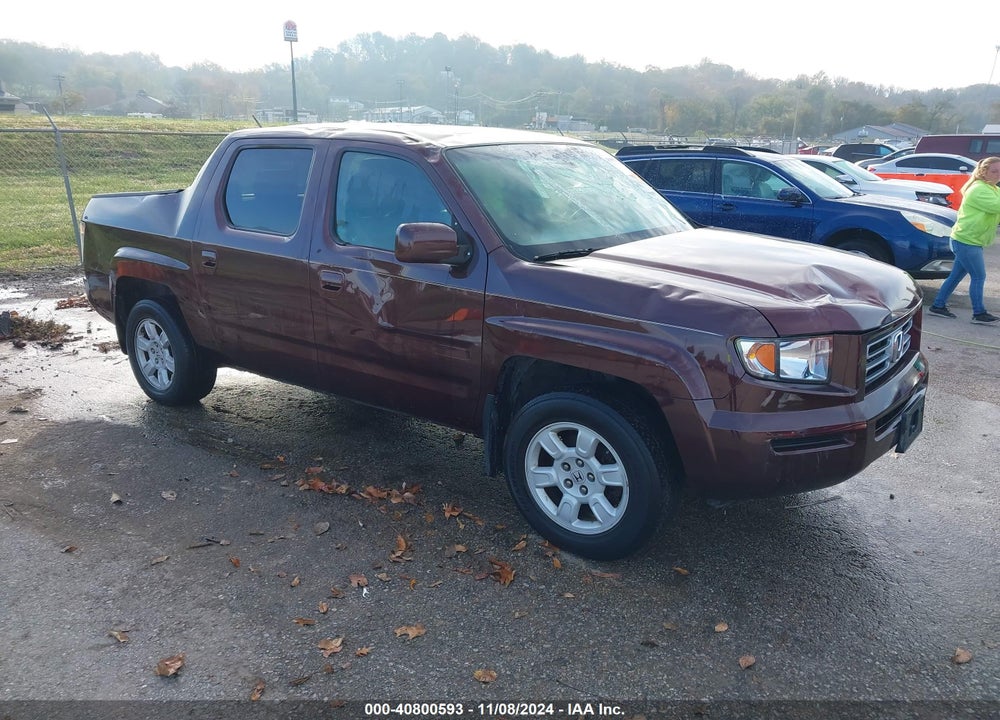 2007 HONDA RIDGELINE RTL VIN: 2HJYK16597H543869
