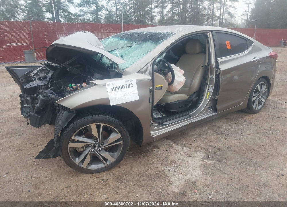 2014 HYUNDAI ELANTRA LIMITED VIN: 5NPDH4AE9EH485339