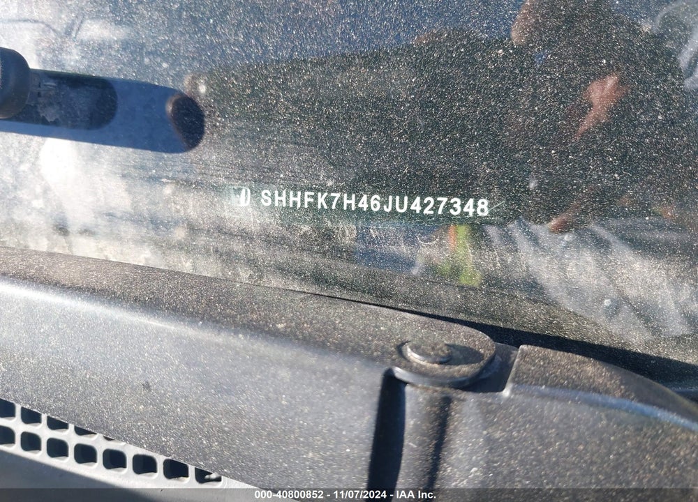 2018 HONDA CIVIC SPORT VIN: SHHFK7H46JU427348