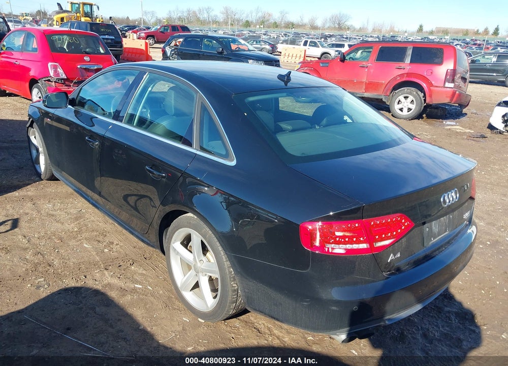 2012 AUDI A4 2.0T PREMIUM VIN: WAUFFAFL4CA103403
