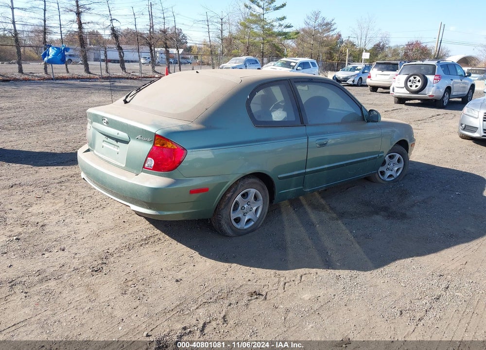 2004 HYUNDAI ACCENT GL/GT VIN: KMHCG35C04U294393