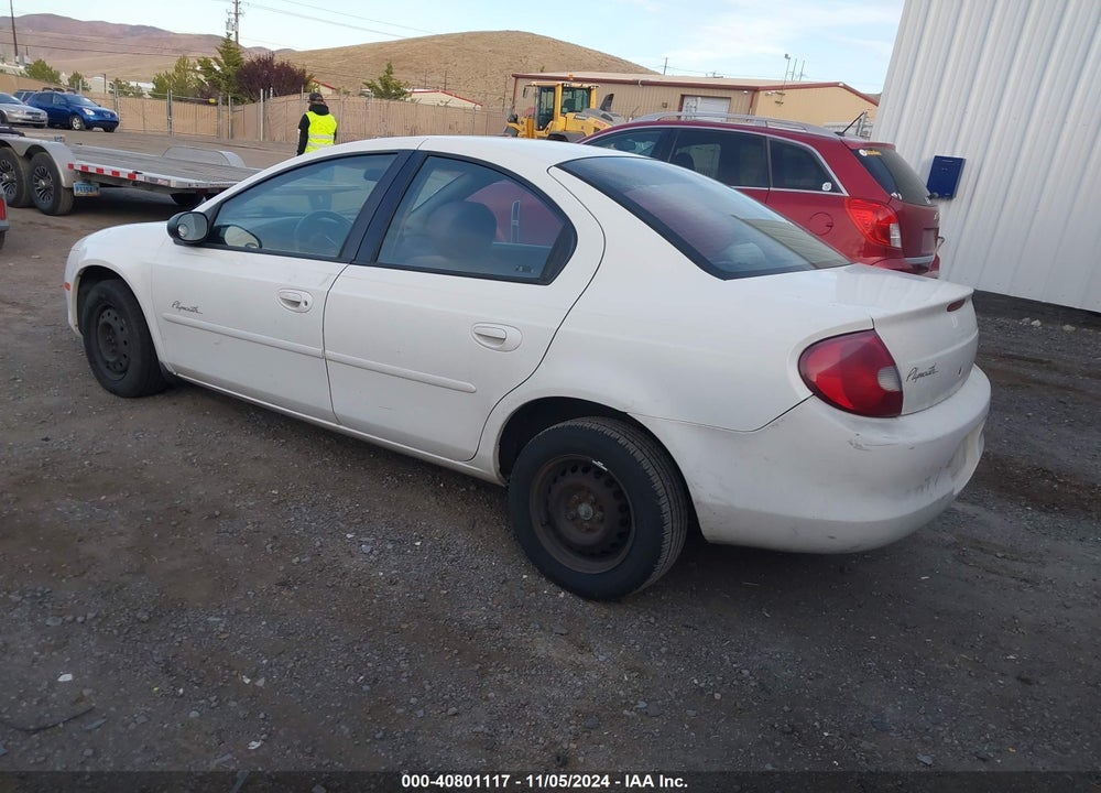 2001 PLYMOUTH NEON HIGHLINE VIN: 1P3ES46C81D184929