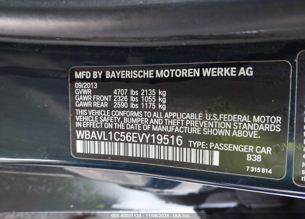 2014 BMW X1 XDRIVE28I VIN: WBAVL1C50EV419516