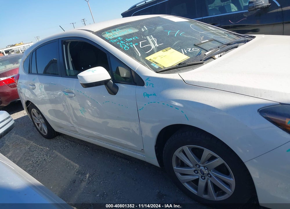 2015 SUBARU IMPREZA 2.0I PREMIUM VIN: JF1GPAC65F8288825