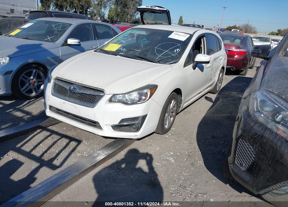 2015 SUBARU IMPREZA 2.0I PREMIUM VIN: JF1GPAC65F8288825