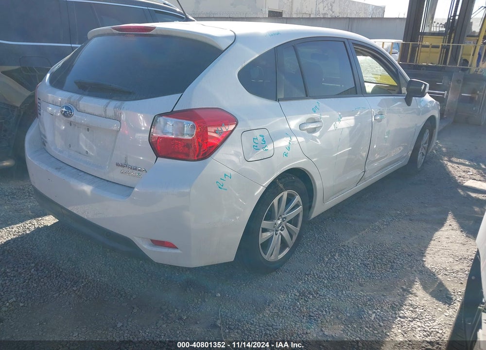 2015 SUBARU IMPREZA 2.0I PREMIUM VIN: JF1GPAC65F8288825